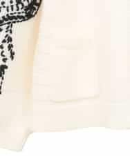 RLFAE56490 HIROKO BIS GRANDE(ヒロコ ビス グランデ) ペイズリー刺繍ニットカーディガン アイボリー