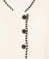 RLFAE56490 HIROKO BIS GRANDE(ヒロコ ビス グランデ) ペイズリー刺繍ニットカーディガン アイボリー