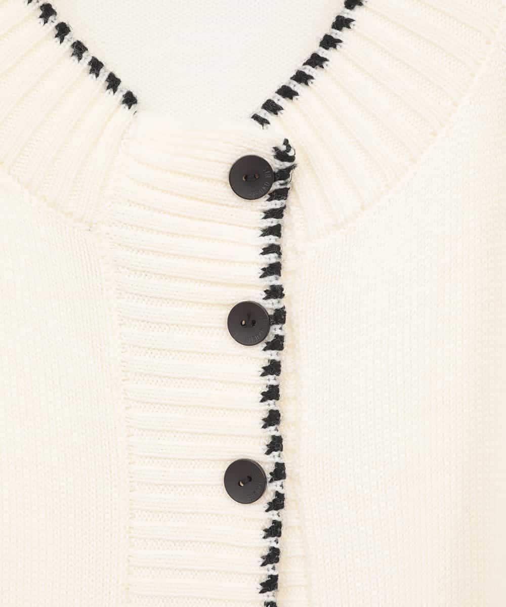 RLFAE56490 HIROKO BIS GRANDE(ヒロコ ビス グランデ) ペイズリー刺繍ニットカーディガン アイボリー