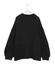 RLFAE57420 HIROKO BIS GRANDE(ヒロコ ビス グランデ) ペースリー刺繍ニットプルオーバー ブラック