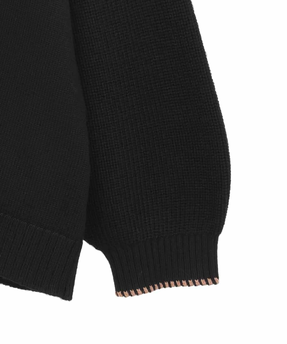 RLFAE57420 HIROKO BIS GRANDE(ヒロコ ビス グランデ) ペースリー刺繍ニットプルオーバー ブラック