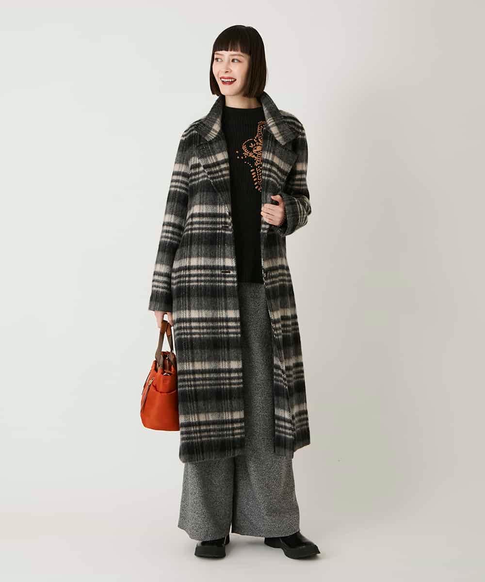 RLFAE57420 HIROKO BIS GRANDE(ヒロコ ビス グランデ) ペースリー刺繍ニットプルオーバー ブラック