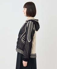 RLFAF01390 HIROKO BIS GRANDE(ヒロコ ビス グランデ) 【追加予約/大きいサイズ】ジャカードニットブルゾン ベージュ