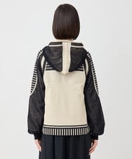 RLFAF01390 HIROKO BIS GRANDE(ヒロコ ビス グランデ) 【追加予約/大きいサイズ】ジャカードニットブルゾン ベージュ