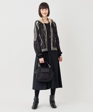 RLFAF01390 HIROKO BIS GRANDE(ヒロコ ビス グランデ) 【追加予約/大きいサイズ】ジャカードニットブルゾン ベージュ