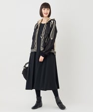 RLFAF01390 HIROKO BIS GRANDE(ヒロコ ビス グランデ) 【追加予約/大きいサイズ】ジャカードニットブルゾン ベージュ