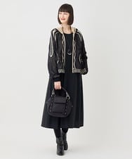 RLFAF01390 HIROKO BIS GRANDE(ヒロコ ビス グランデ) 【追加予約/大きいサイズ】ジャカードニットブルゾン ベージュ