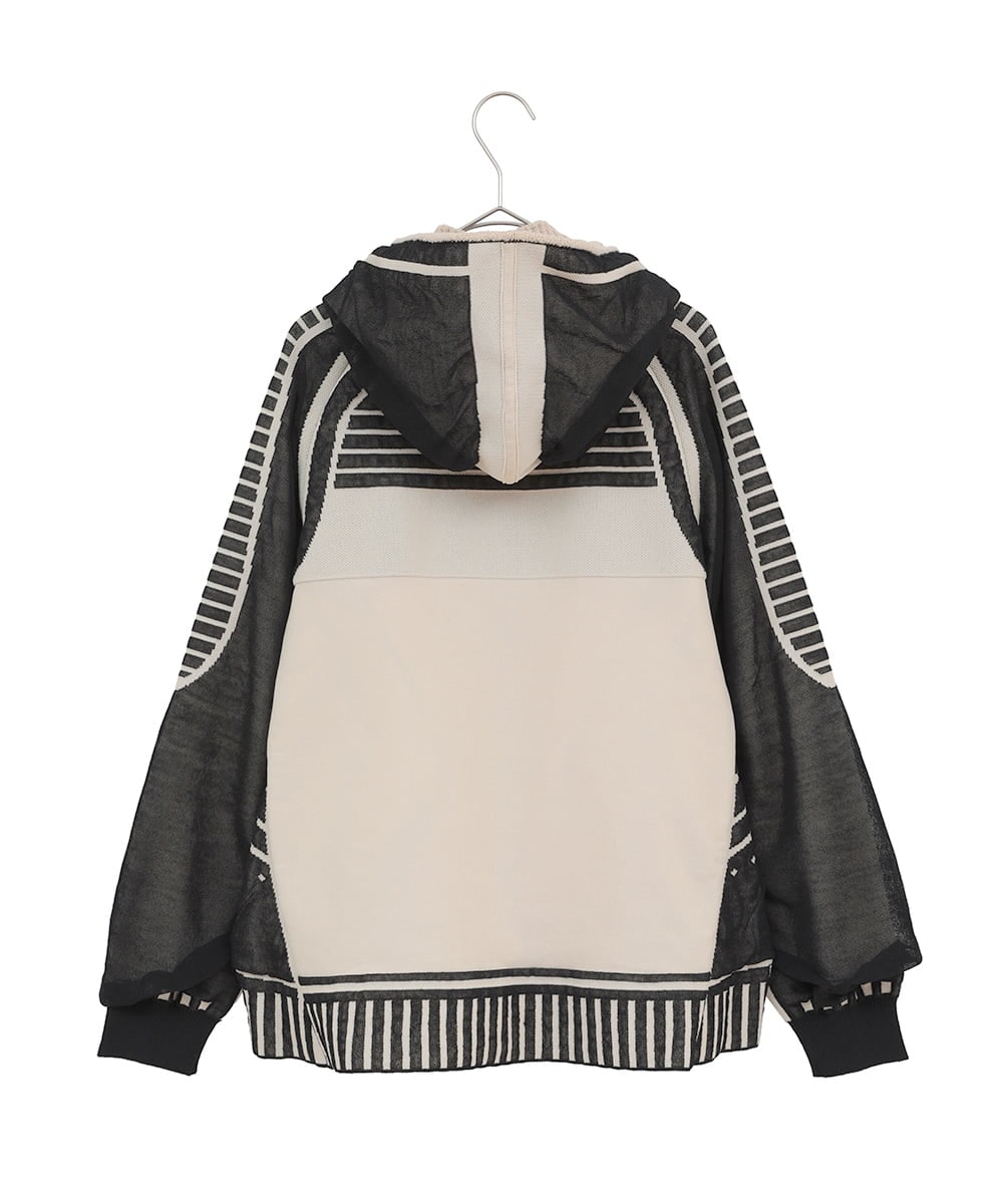 RLFAF01390 HIROKO BIS GRANDE(ヒロコ ビス グランデ) 【追加予約/大きいサイズ】ジャカードニットブルゾン ベージュ