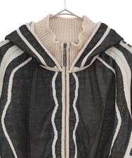 RLFAF01390 HIROKO BIS GRANDE(ヒロコ ビス グランデ) 【追加予約/大きいサイズ】ジャカードニットブルゾン ベージュ