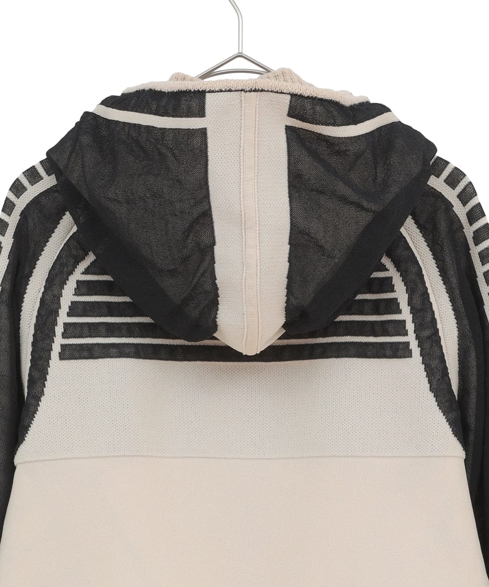 RLFAF01390 HIROKO BIS GRANDE(ヒロコ ビス グランデ) 【追加予約/大きいサイズ】ジャカードニットブルゾン ベージュ