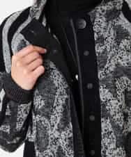 RLFAF60420 HIROKO BIS GRANDE(ヒロコ ビス グランデ) 【大きいサイズ】ロゴジャカードニットカーディガン ブラック