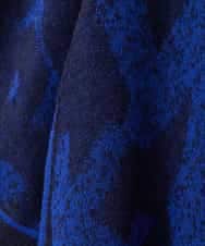 RLFAF61390 HIROKO BIS GRANDE(ヒロコ ビス グランデ) 【大きいサイズ】ロゴジャカードニットプルオーバー ブルー