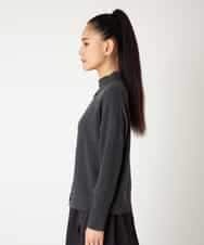 RLFAF66290 HIROKO BIS GRANDE(ヒロコ ビス グランデ) 【大きいサイズ】幾何柄モチーフスパンコールニットプルオーバー グレー