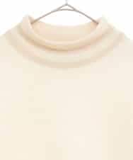 RLFAF67260 HIROKO BIS GRANDE(ヒロコ ビス グランデ) 【大きいサイズ】ボーダーネックスパンコールニットプルオーバー アイボリー