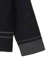 RLFAF67260 HIROKO BIS GRANDE(ヒロコ ビス グランデ) 【大きいサイズ】ボーダーネックスパンコールニットプルオーバー グレー