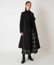 RLFAF67260 HIROKO BIS GRANDE(ヒロコ ビス グランデ) 【大きいサイズ】ボーダーネックスパンコールニットプルオーバー グレー