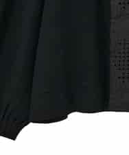 RLFAF70460 HIROKO BIS GRANDE(ヒロコ ビス グランデ) 【大きいサイズ】レースドッキングニットカーディガン ブラック