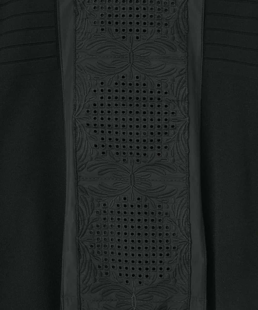 RLFAF71420 HIROKO BIS GRANDE(ヒロコ ビス グランデ) 【大きいサイズ】レースドッキングニットプルオーバー ブラック