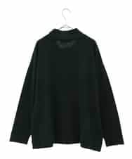 RLFAV02390 HIROKO BIS GRANDE(ヒロコ ビス グランデ) アシンメトリーストライプニットプルオーバー ブラック