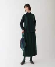 RLFAV02390 HIROKO BIS GRANDE(ヒロコ ビス グランデ) アシンメトリーストライプニットプルオーバー ブラック