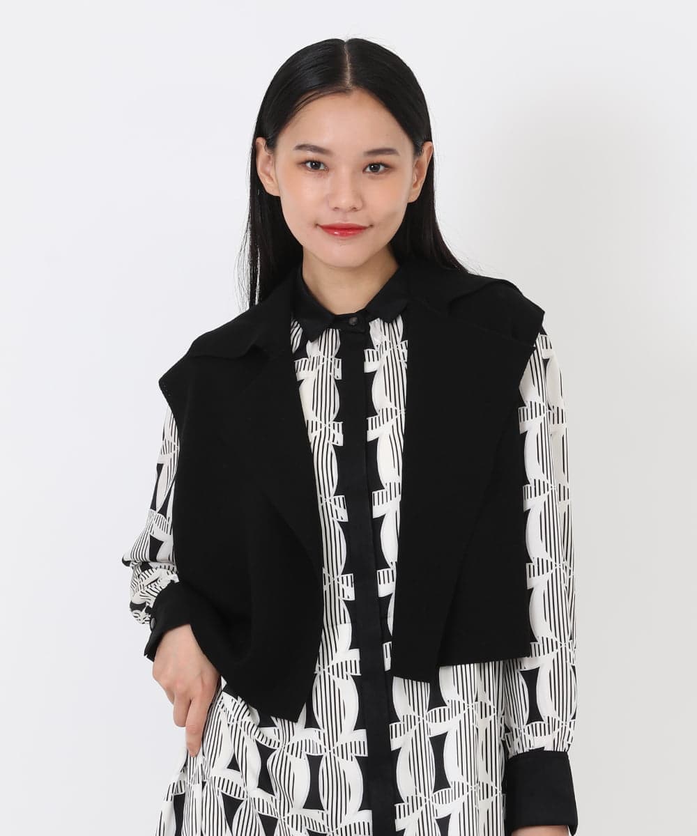 RLFAV50290 HIROKO BIS GRANDE(ヒロコ ビス グランデ) ウールニットショートジレ ベージュ
