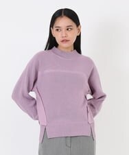 RLFAW20360 HIROKO BIS GRANDE(ヒロコ ビス グランデ) ウールスムースジョイントニットプルオーバー ラベンダー