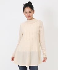 RLFAW33360 HIROKO BIS GRANDE(ヒロコ ビス グランデ) ポコポコデザインニットチュニック アイボリー