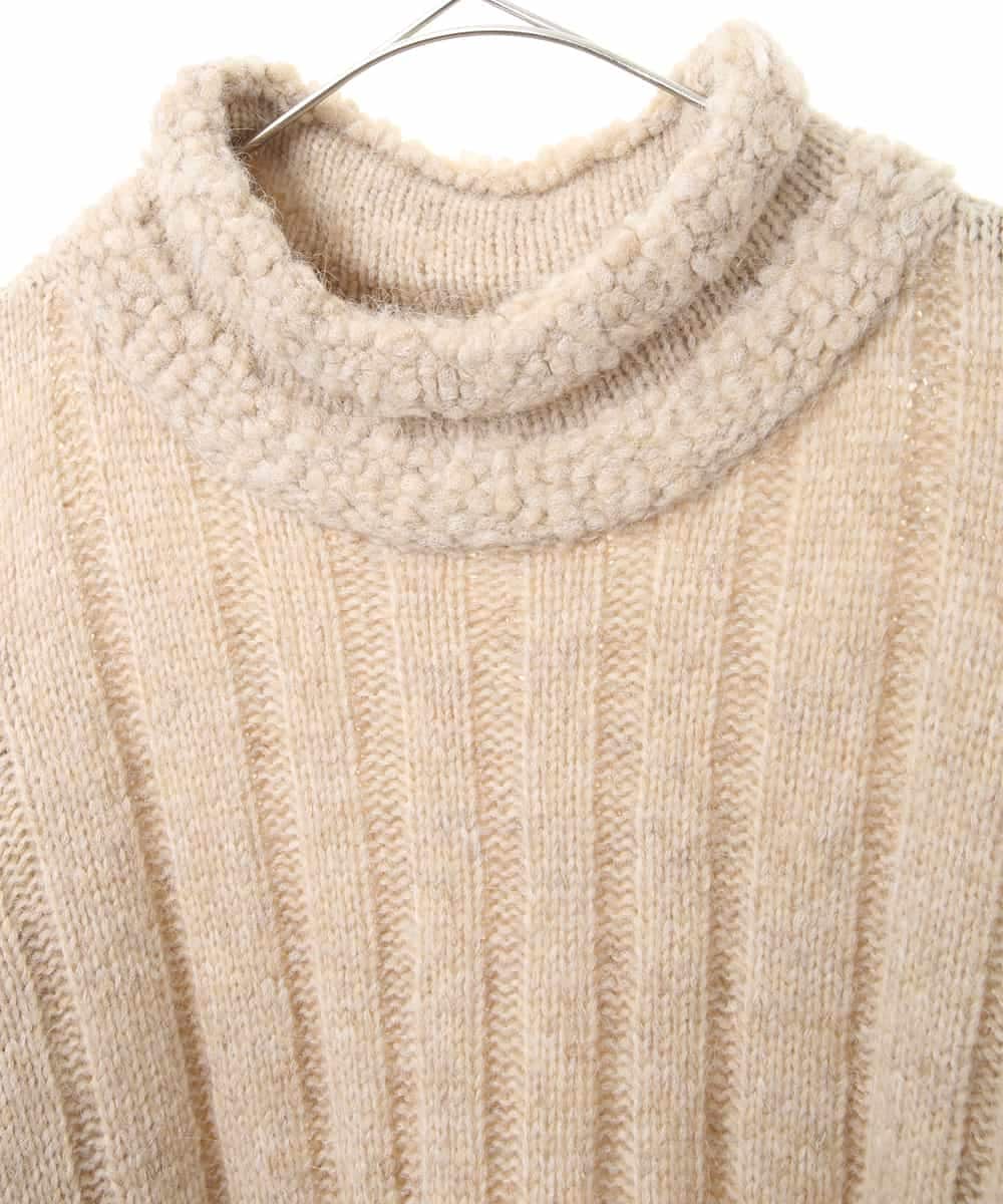 RLFAX10360 HIROKO BIS GRANDE(ヒロコ ビス グランデ) ヘアリーウールニットプルオーバー ベージュ