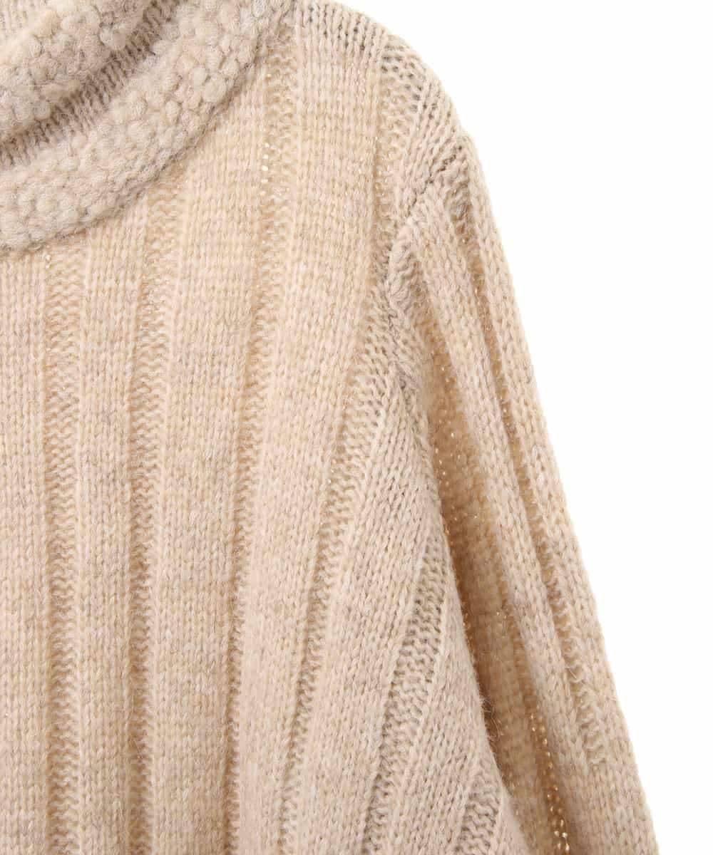 RLFAX10360 HIROKO BIS GRANDE(ヒロコ ビス グランデ) ヘアリーウールニットプルオーバー ベージュ