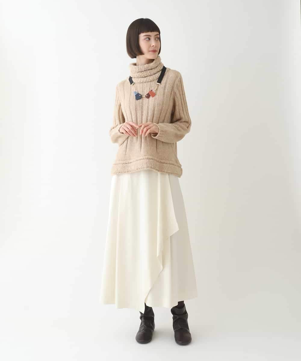 RLFAX10360 HIROKO BIS GRANDE(ヒロコ ビス グランデ) ヘアリーウールニットプルオーバー ベージュ