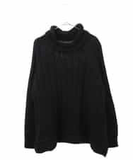 RLFAX10360 HIROKO BIS GRANDE(ヒロコ ビス グランデ) ヘアリーウールニットプルオーバー ブラック