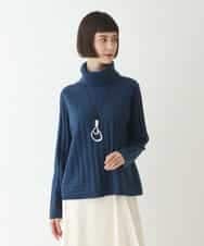 RLFAX11230 HIROKO BIS GRANDE(ヒロコ ビス グランデ) エアヤーンハイネックニットプルオーバー オレンジ