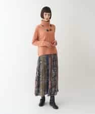 RLFAX11230 HIROKO BIS GRANDE(ヒロコ ビス グランデ) エアヤーンハイネックニットプルオーバー オレンジ