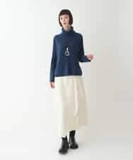 RLFAX11230 HIROKO BIS GRANDE(ヒロコ ビス グランデ) エアヤーンハイネックニットプルオーバー オレンジ