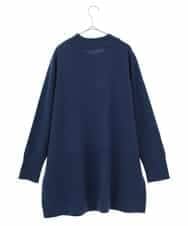 RLFAX12260 HIROKO BIS GRANDE(ヒロコ ビス グランデ) エアヤーンアシンメトリーチュニックニット ブルー