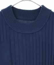 RLFAX12260 HIROKO BIS GRANDE(ヒロコ ビス グランデ) エアヤーンアシンメトリーチュニックニット ブルー