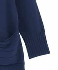 RLFAX12260 HIROKO BIS GRANDE(ヒロコ ビス グランデ) エアヤーンアシンメトリーチュニックニット ブルー