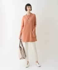 RLFAX12260 HIROKO BIS GRANDE(ヒロコ ビス グランデ) エアヤーンアシンメトリーチュニックニット ブルー