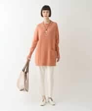 RLFAX12260 HIROKO BIS GRANDE(ヒロコ ビス グランデ) エアヤーンアシンメトリーチュニックニット ブルー