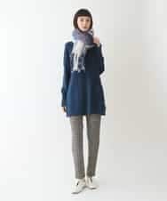 RLFAX12260 HIROKO BIS GRANDE(ヒロコ ビス グランデ) エアヤーンアシンメトリーチュニックニット ブルー