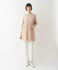 RLFAX12260 HIROKO BIS GRANDE(ヒロコ ビス グランデ) エアヤーンアシンメトリーチュニックニット ブルー