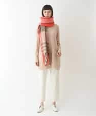 RLFAX12260 HIROKO BIS GRANDE(ヒロコ ビス グランデ) エアヤーンアシンメトリーチュニックニット ブルー