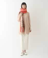 RLFAX12260 HIROKO BIS GRANDE(ヒロコ ビス グランデ) エアヤーンアシンメトリーチュニックニット ブルー