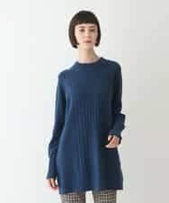 RLFAX12260 HIROKO BIS GRANDE(ヒロコ ビス グランデ) エアヤーンアシンメトリーチュニックニット ブルー