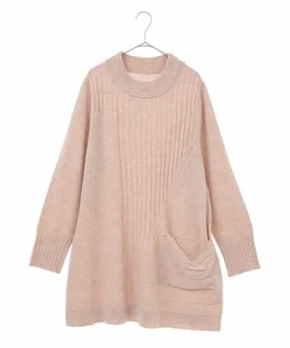 RLFAX12260  エアヤーンアシンメトリーチュニックニット