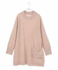 RLFAX12260 HIROKO BIS GRANDE(ヒロコ ビス グランデ) エアヤーンアシンメトリーチュニックニット ベージュ