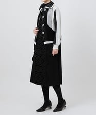 RLFAX15420 HIROKO BIS GRANDE(ヒロコ ビス グランデ) フェザーヤーンジャカードニットカーディガン ブラック