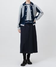 RLFAX15420 HIROKO BIS GRANDE(ヒロコ ビス グランデ) フェザーヤーンジャカードニットカーディガン ブラック