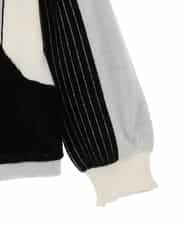 RLFAX15420 HIROKO BIS GRANDE(ヒロコ ビス グランデ) フェザーヤーンジャカードニットカーディガン ブラック