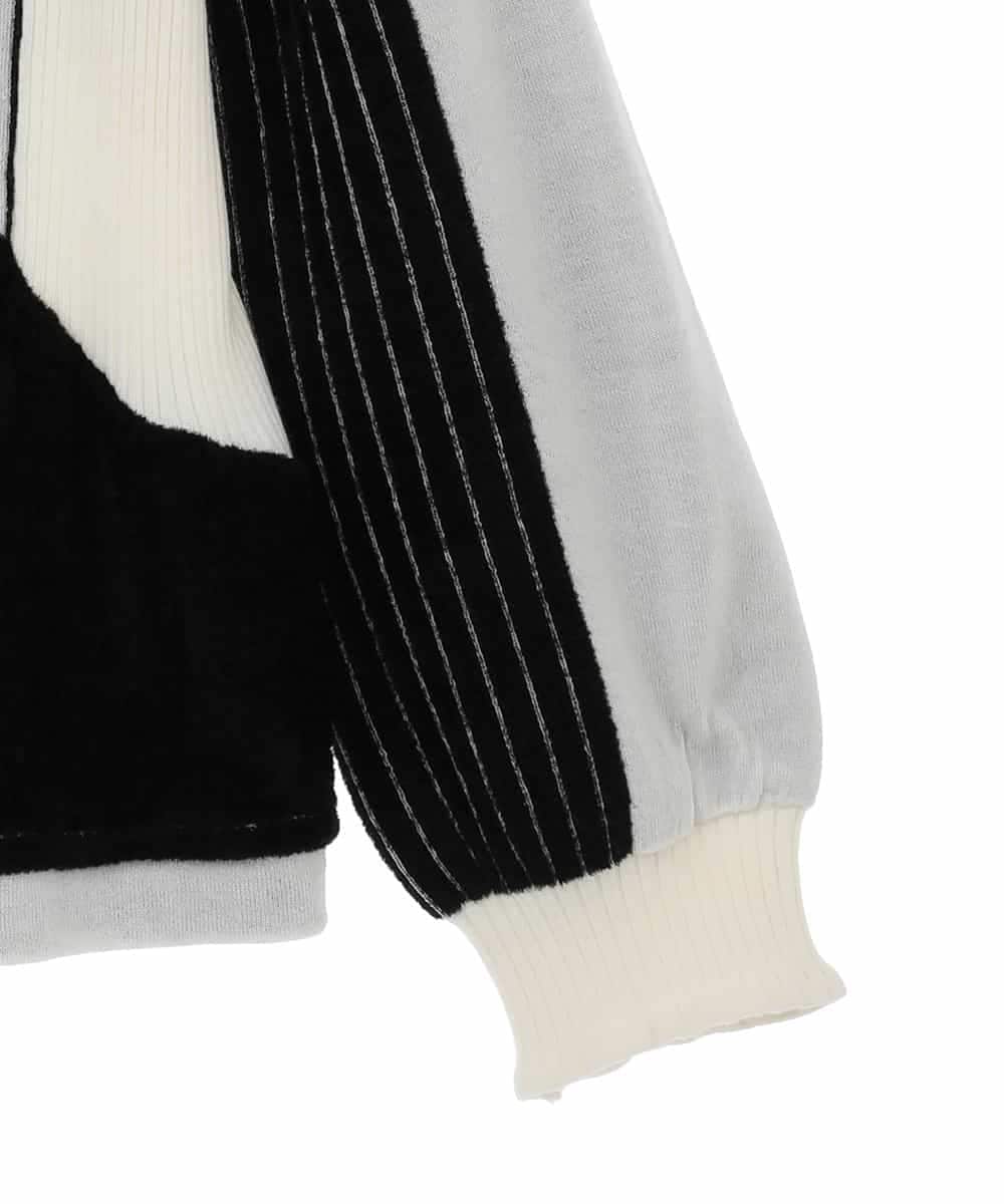 RLFAX15420 HIROKO BIS GRANDE(ヒロコ ビス グランデ) フェザーヤーンジャカードニットカーディガン ブラック